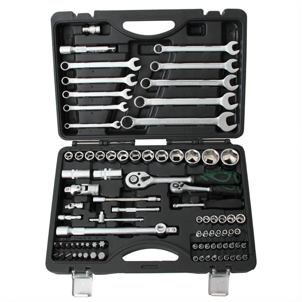 86pc Combo Socket Spanner Set 1/4″ 1/2″ Dr Ratchet Wrench Bit Jointcrv 20003020
