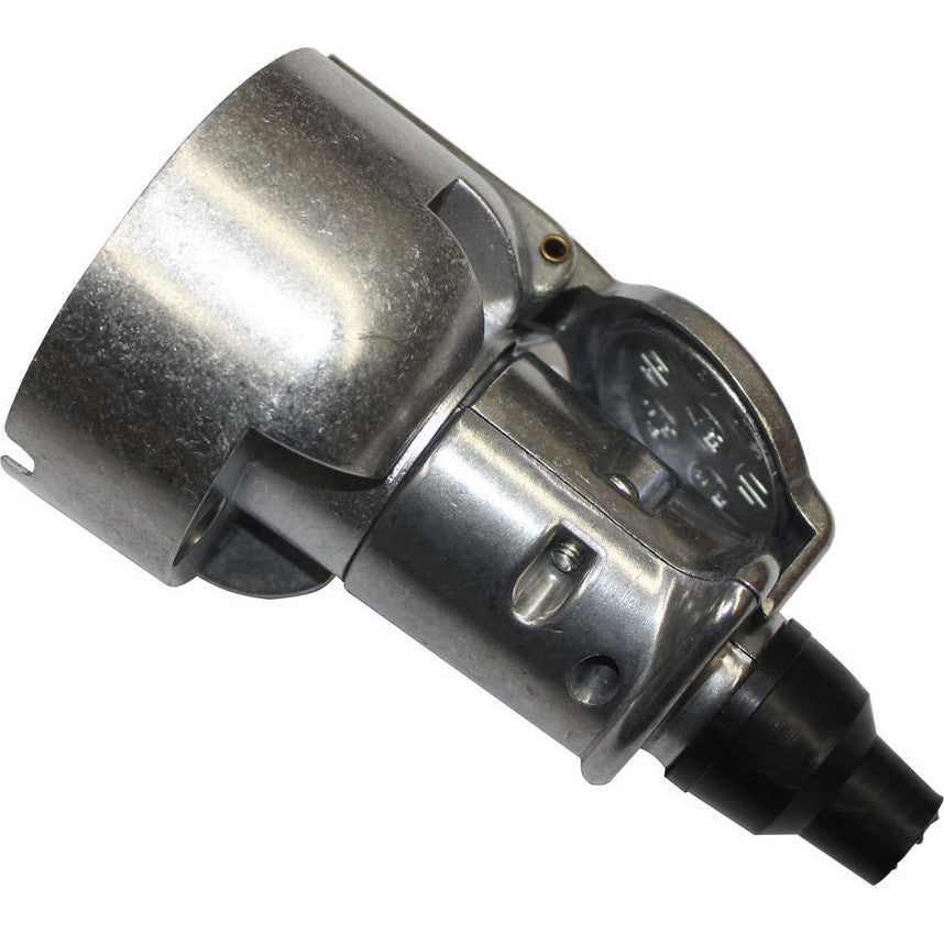 Electrical Plug Socket 7 Pin Round Metal Light Wire Alloy Trailer Carvan