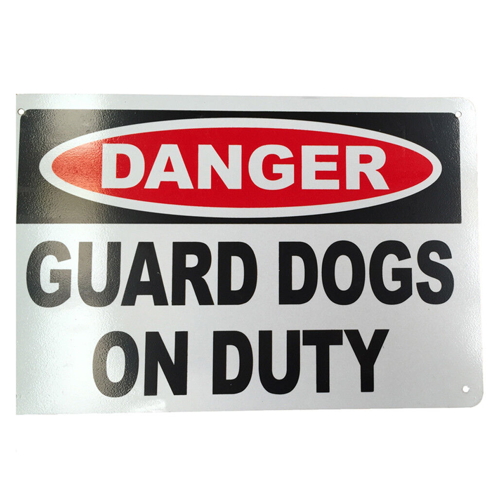 Warning Notice Sign Guard Dog On Duty Danger 200x300mm Security Property Home