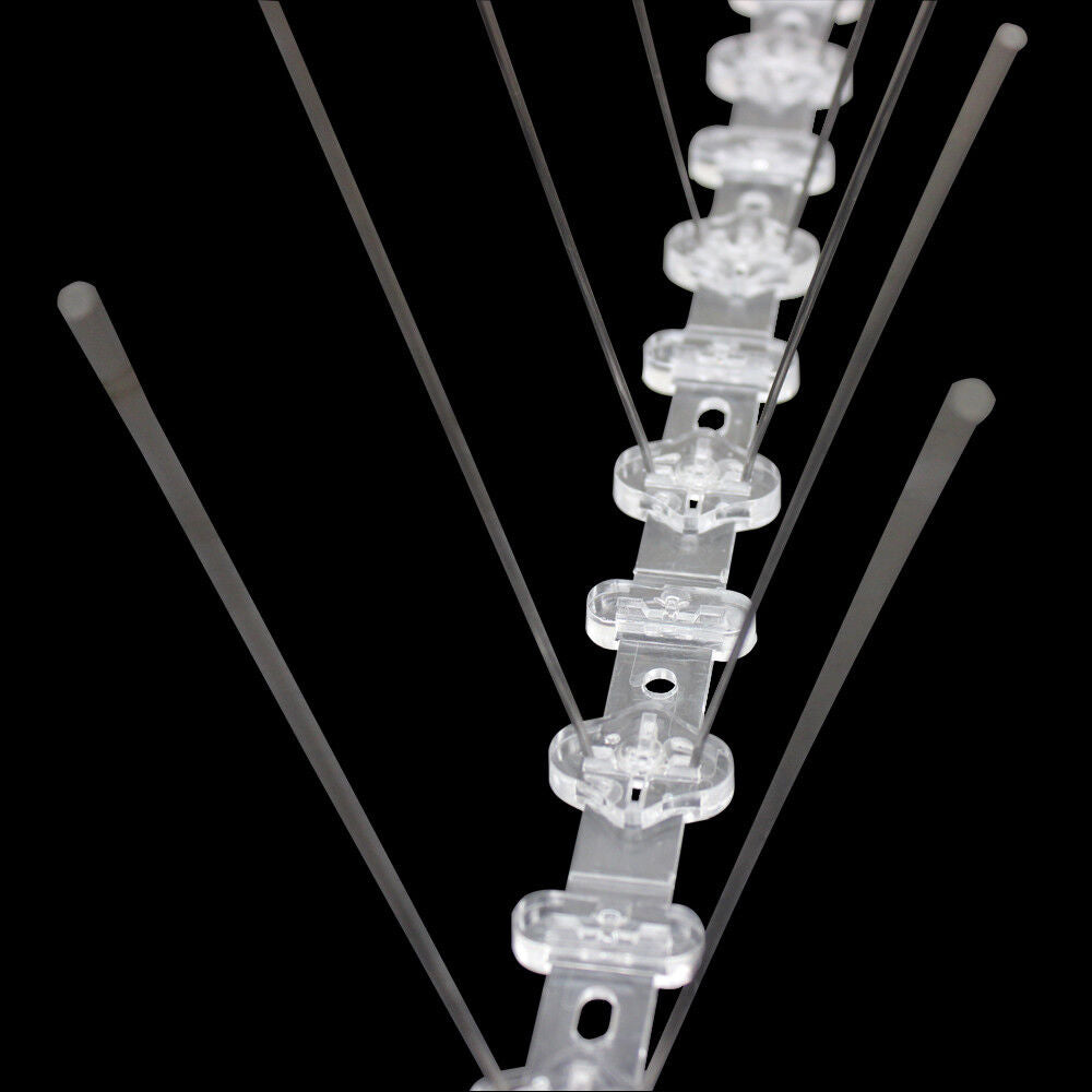 10x 50cm Bird Spikes Stainless 304wire Pp Base UV Pigeon Eaves Gull Starling 5m