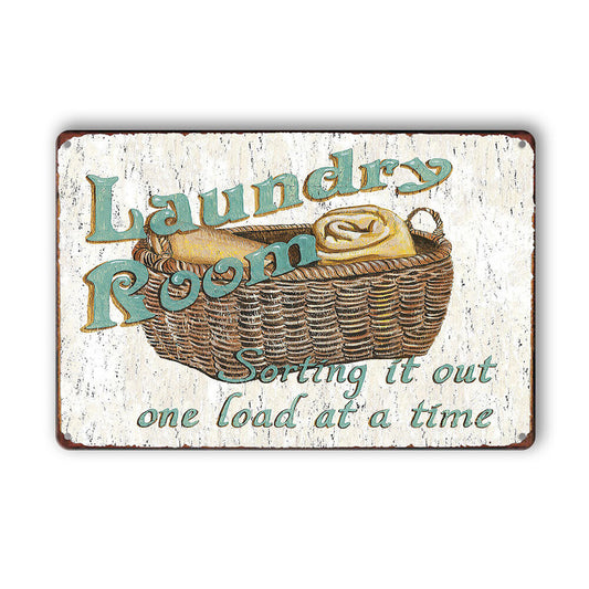 Laundry Room Sorting It Out Tin Sign Man Cave Shed Bar Garage