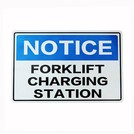 Warning Forklift Charging Station Sign 200*300mm Metal Reflective Waterproof