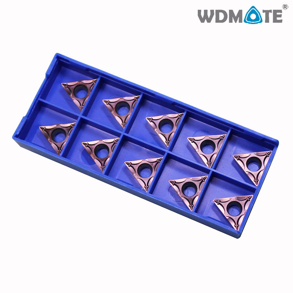 10pcs CNC Carbide Tips Inserts Tcmt16t304-otm Blade Cutter Lathe Turning Bar