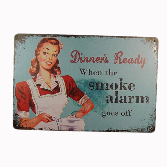 Tin Sign Smoke Alarm  Sprint Drink Bar Whisky Rustic Look