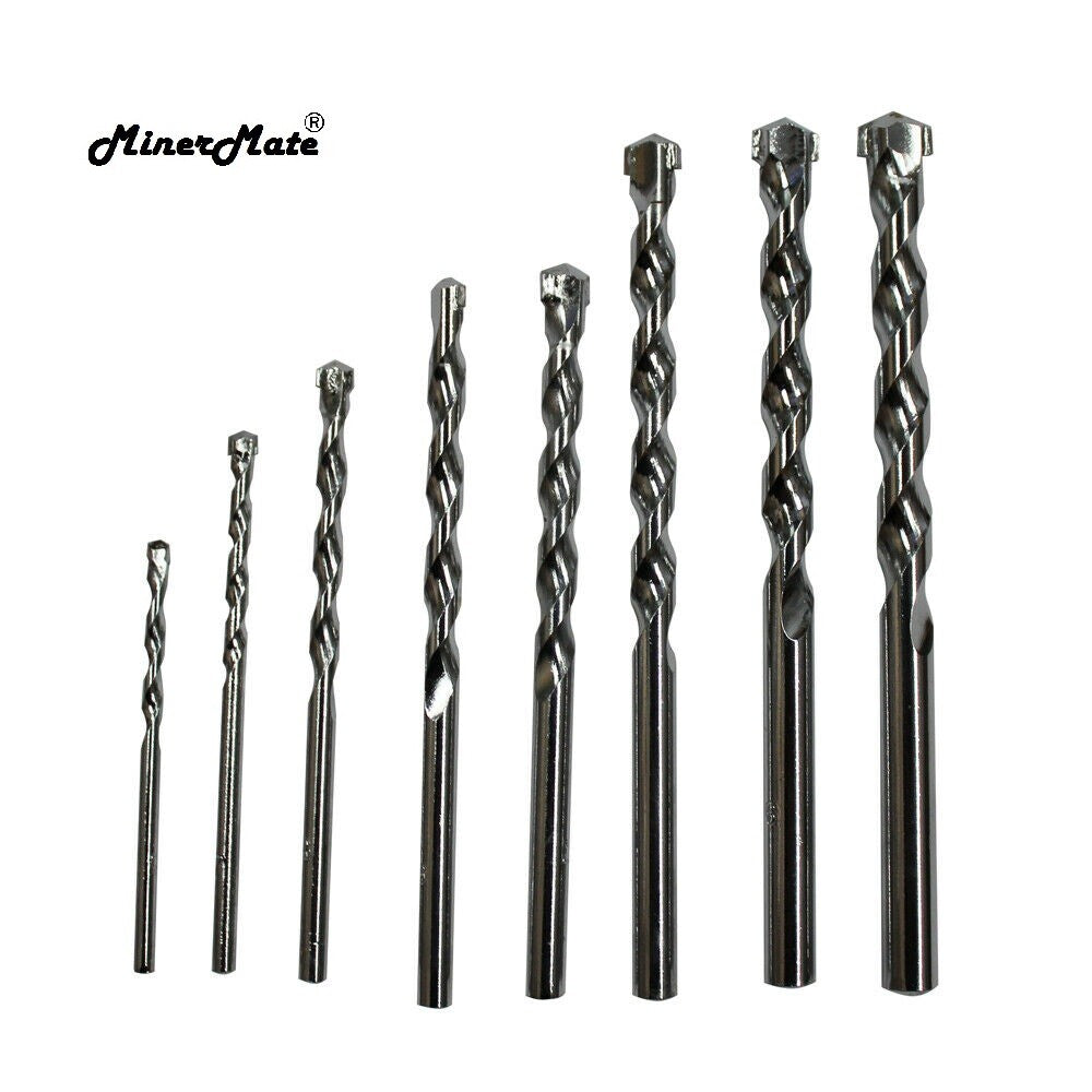 Masonry Drill Bit Set 3-10mm 8pcs Carbide Tip Brick Wall Concrete Building Work
