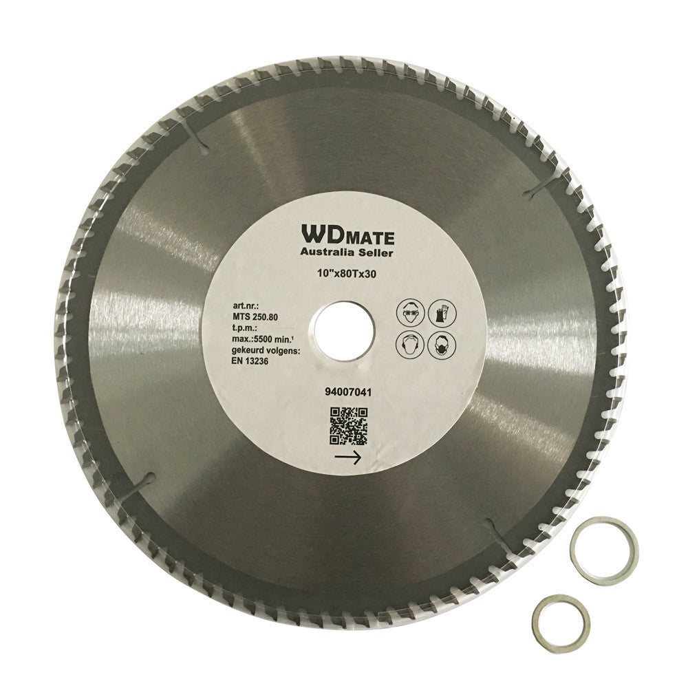 250mm 80t Alloy Plastic Circular Saw Blade Cutting Disc 2.0mm 10″ Tcg 30/25.4mm