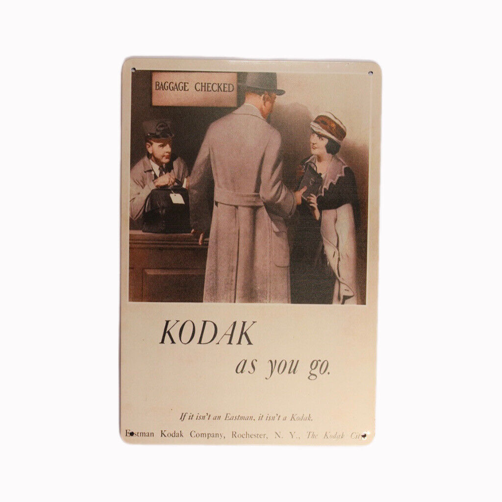 Tin Sign Kodak As You Go Sprint Drink Bar Whisky Rustic Look