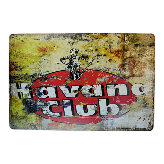 Tin Sign Havana Club Sprint Drink Bar Whisky Rustic Look