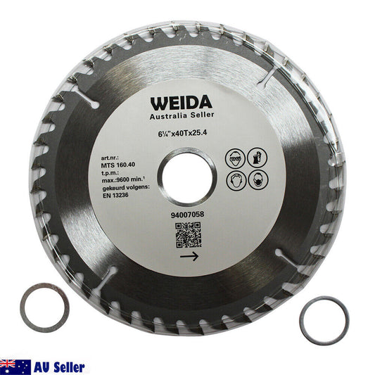 160mm 40t Wood Circular Saw Blade Cutting Disc 6-1/4″ Bore 25.4/22.23mm K 2.5mm