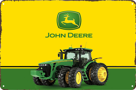 John Deere Tractor Tin Metal Sign Rustic Look Vintage