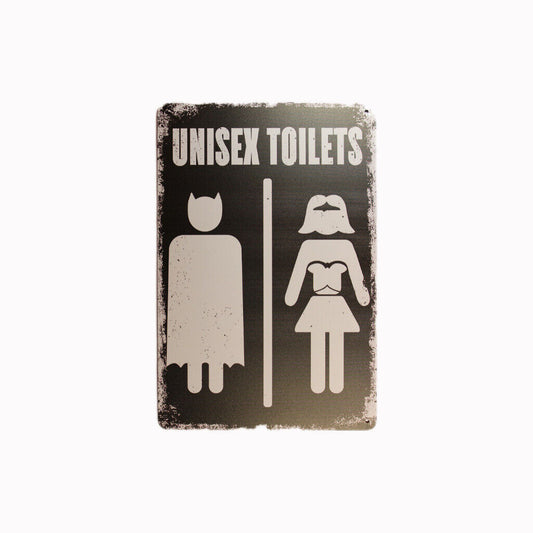 Tin Sign  Unisex Toilets Sprint Drink Bar Whisky Rustic Look