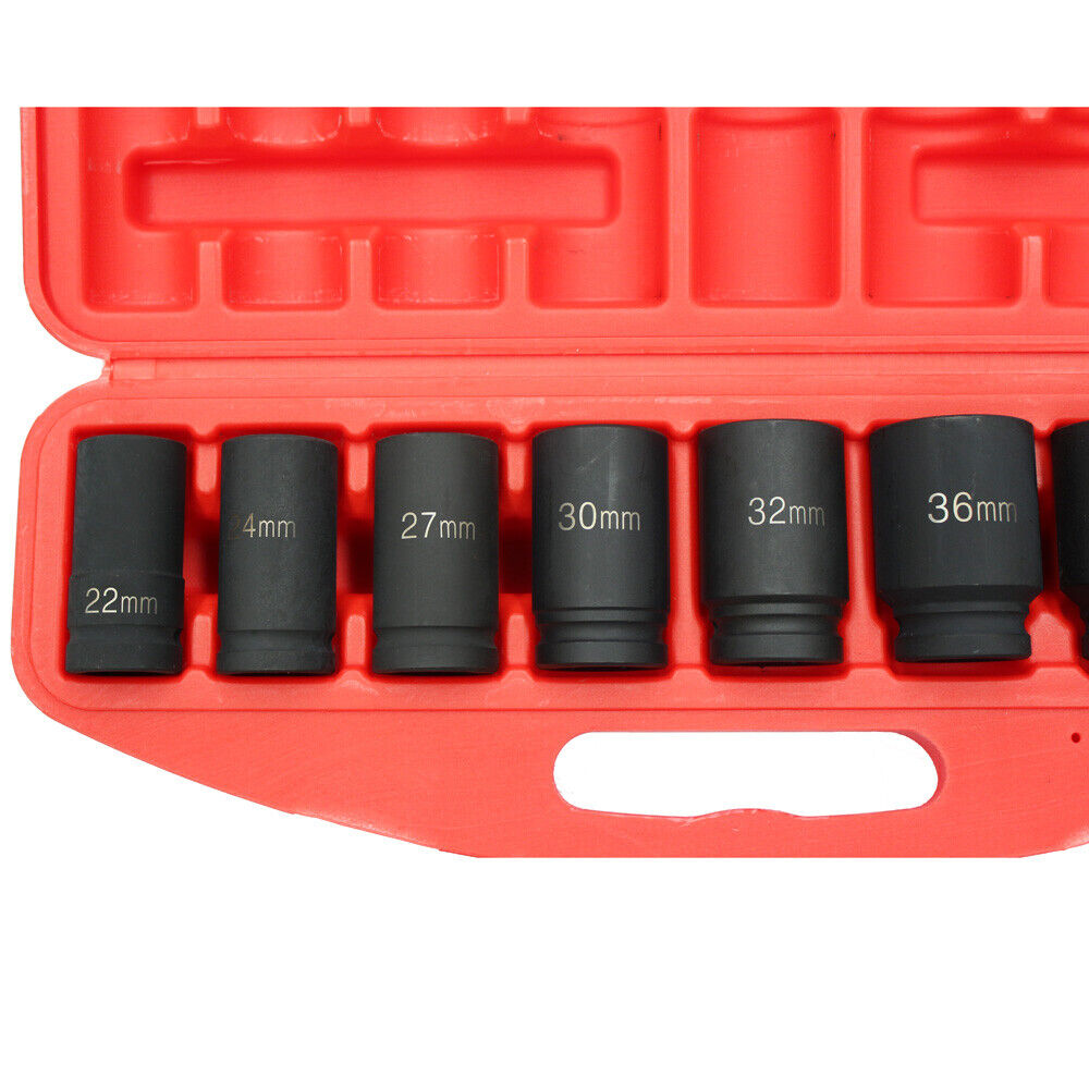 9pc Dr 3/4″ Impact Deep Socket Set H78 Metric 22-41mm Crv Garage Mechanic