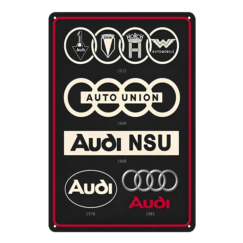 Audi Nsu Auto Union Automobile Horch Dkw Tin Sign Vintage