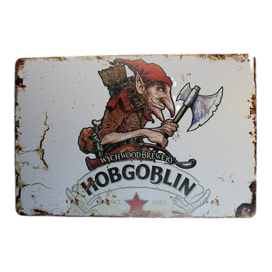 Tin Sign Hobgoblin Sprint Drink Bar Whisky Rustic Look