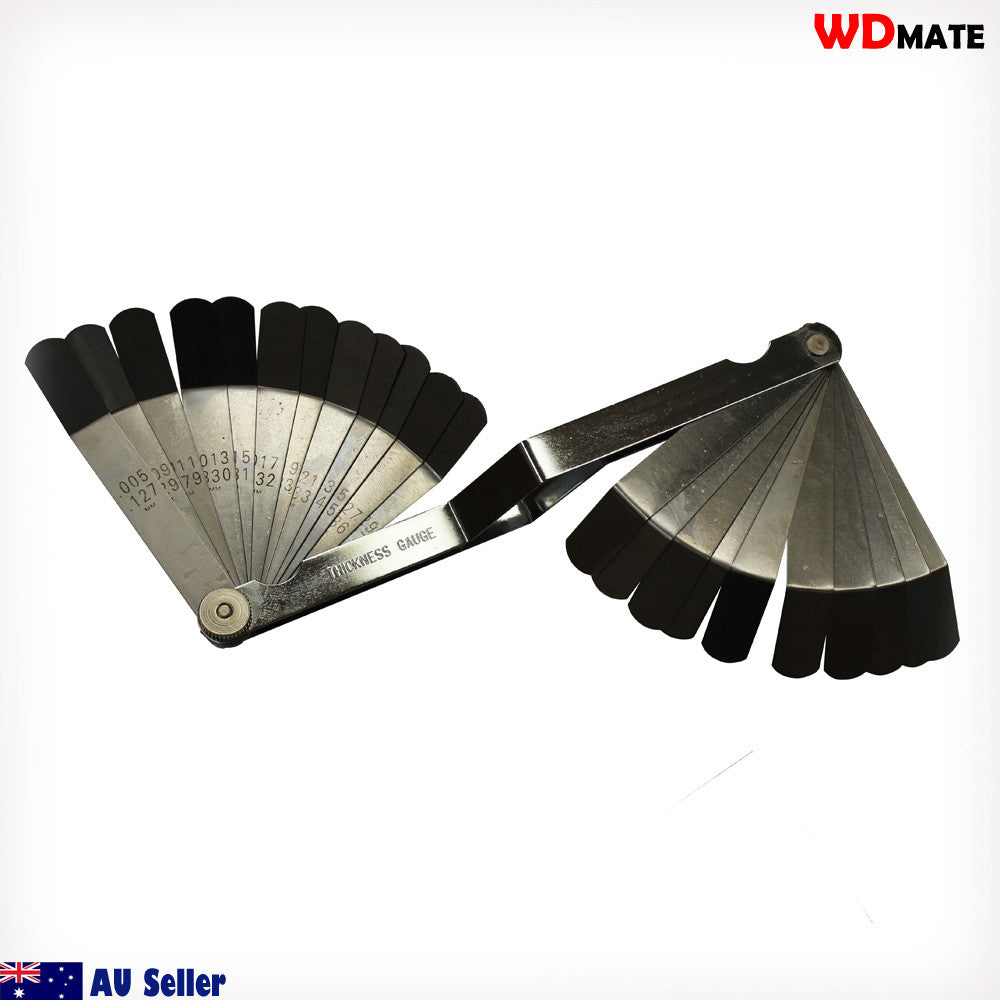 Thickness Gap Feeler Gauge 0.127-0.762mm 26blade Dual Sided 0.005″-0.030″ Laser