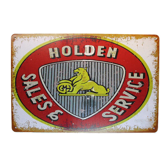Tin Sign Holden Sales Service Sprint Drink Bar Whisky Rustic Look