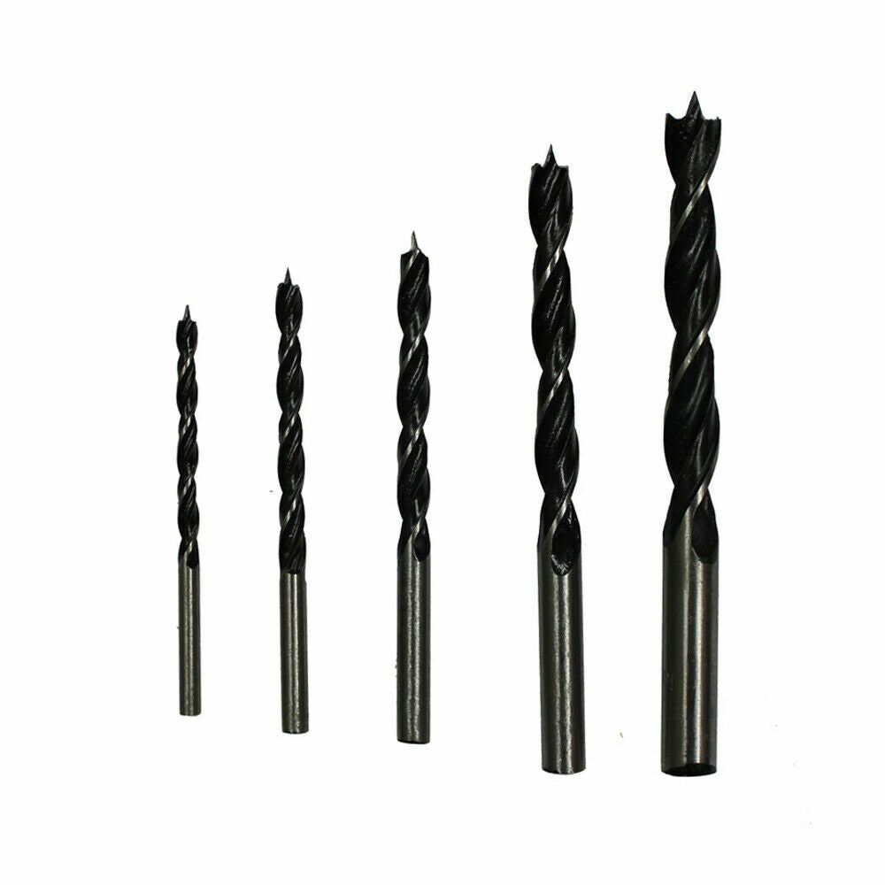 Black Drill Set 4-10mm Twist 5ppcs Woodwork Timber Metric Pro Quality