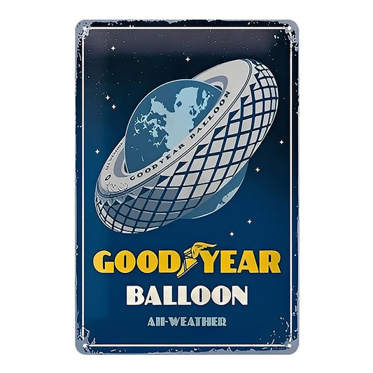 Good Year Balloon All-weather Tin Sign Vintage