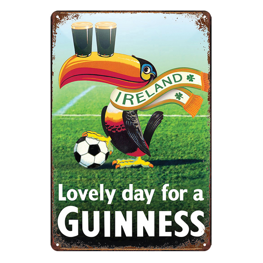 Beer Guinness Ireland Lovely Days For Tin Metal Sign Rustic Look Vintage