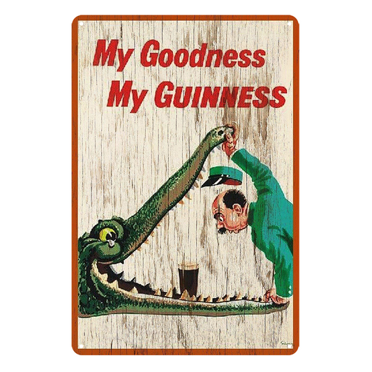 My Goodness My Guinness Beer Rustic Metal Sign Vintage Tin Decorative Bar