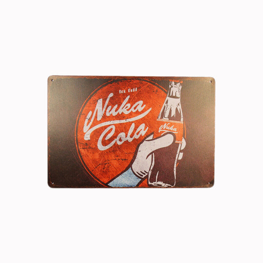 Tin Sign Nuka Cola Sprint Drink Bar Whisky Rustic Look