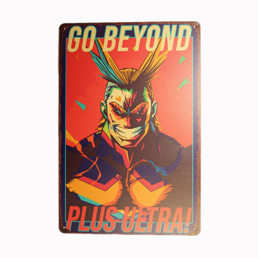 Tin Sign Go Beyond Plus Uetra  Sprint Drink Bar Whisky Rustic Look