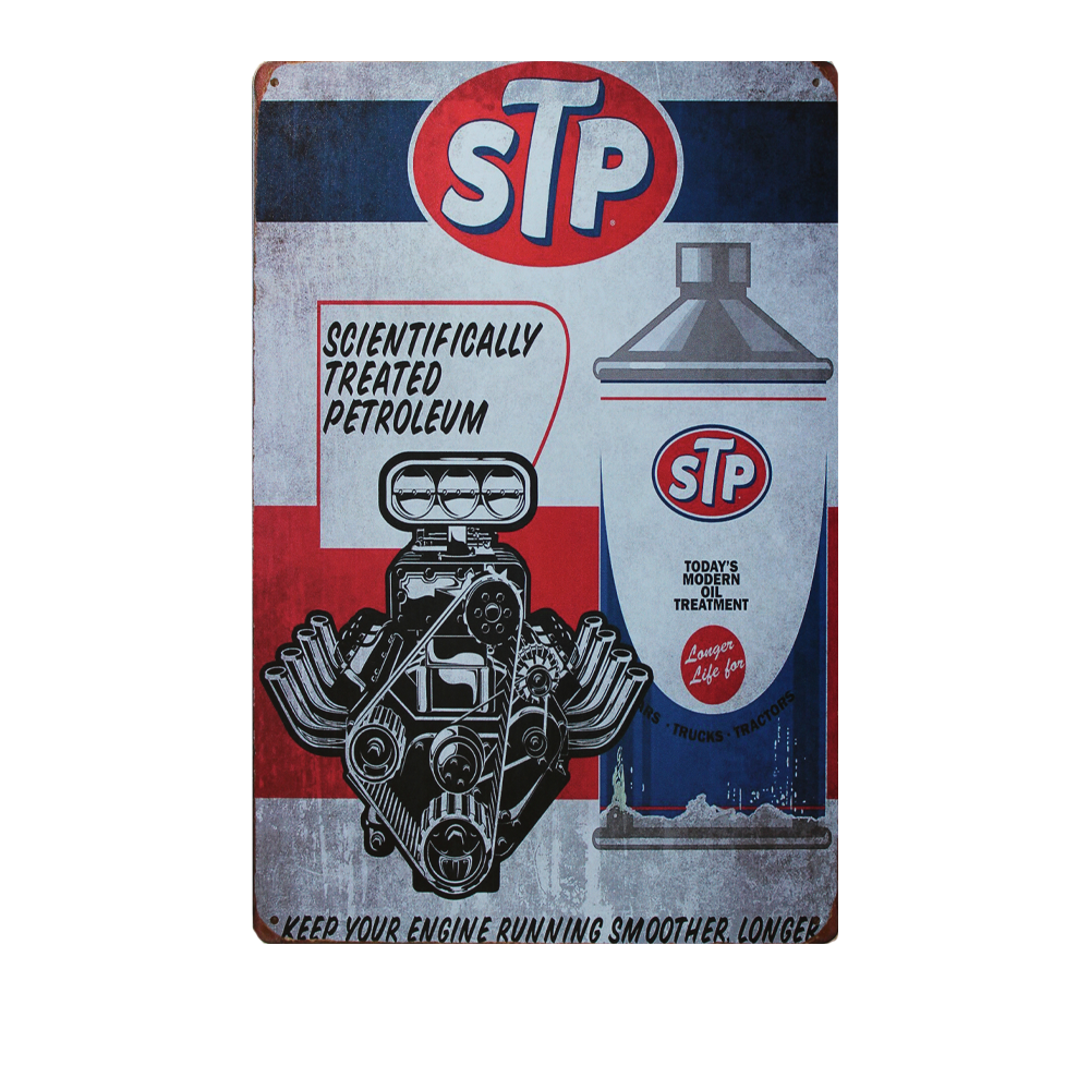 2xmetal Tin Sign Stp Rustic Look Vintage 200x300mm Man Cave Shed Garage & Bar