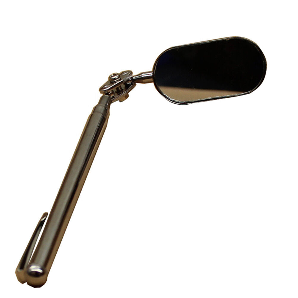 Telescopic Inspection Mirror Oval 25*50mm Adjust Length 196-546mm Car Garage Pro