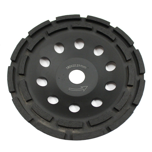 180mm Diamond Grinder Wheel Disc Grinding Double Row Stone Brick Concrete 24 Seg