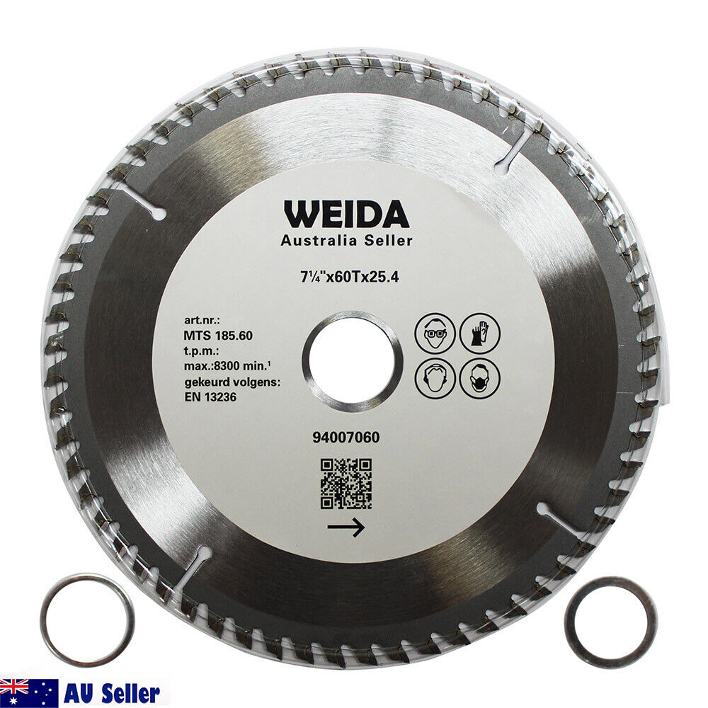 185mm 60t Wood Circular Saw Blade Cutting Disc 7-1/4″ Bore 25.4/22.23mm K 2.5mm