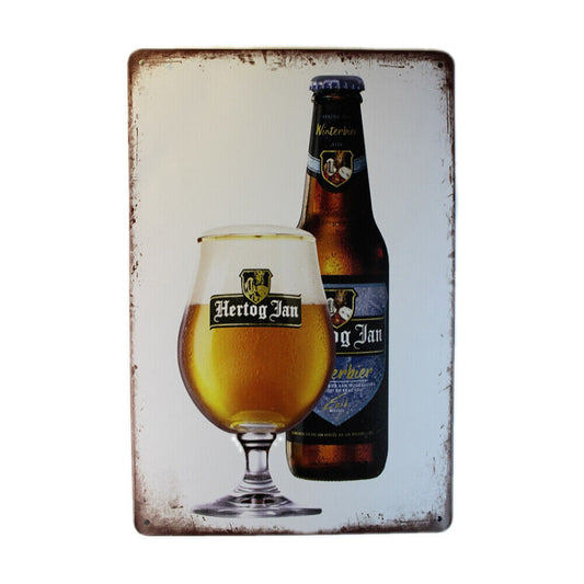 Tin Sign Hertog Ean Beer Sprint Drink Bar Whisky Rustic Look
