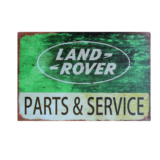 Metal Tin Sign Land Rover Garage Rustic Look Vintage 200x300mm Man Cave