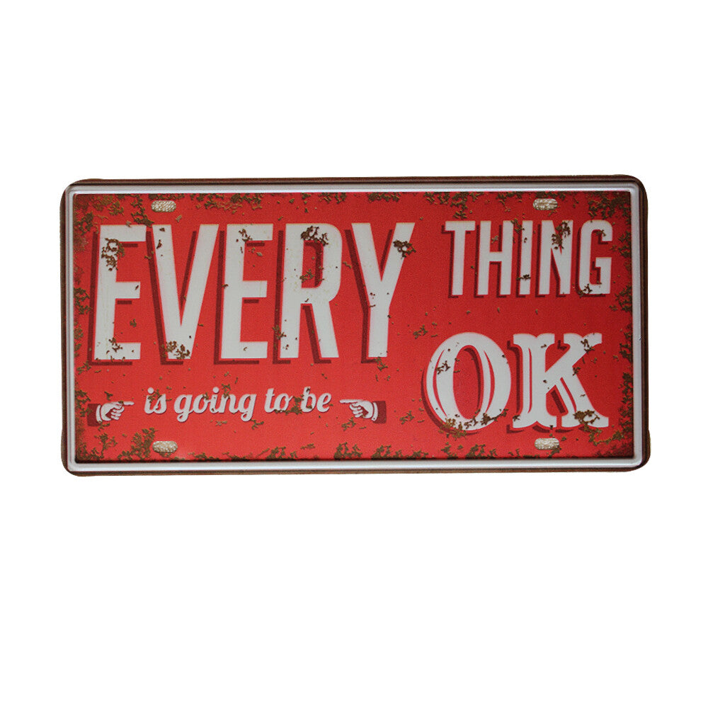 Tin Sign I Want You Be Yourself Car Plate Metal Plaque Art