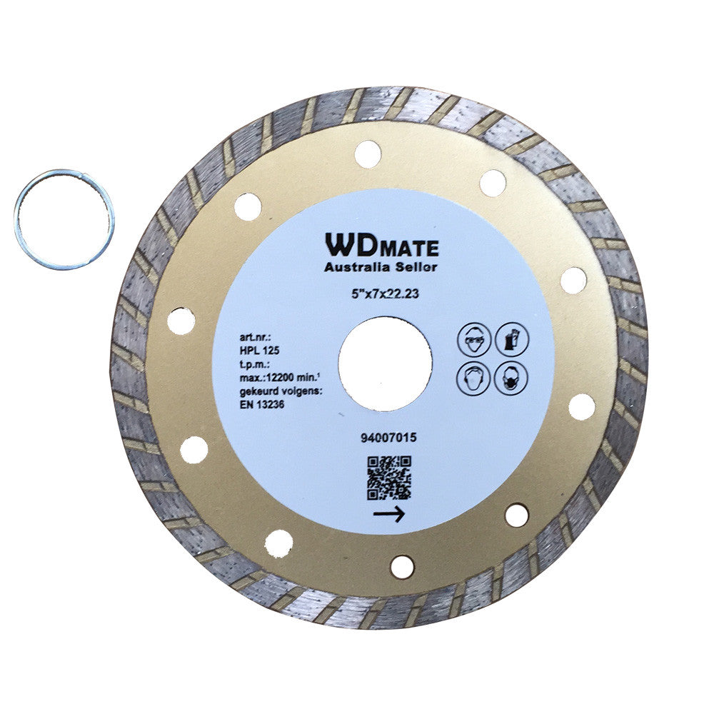 125mm Diamond Cutting Disc 5″ Dry Wet Turbo Circular Saw Blade 22.23 /20mm Tile
