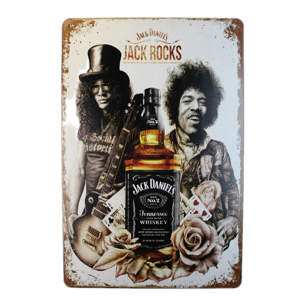 Tin Sign Jack Rocks Sprint Drink Bar Whisky Rustic Look