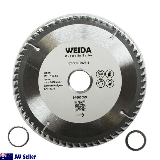 160mm 60t Wood Circular Saw Blade Cutting Disc 6-1/4″ Bore 25.4/22.23mm K2.5mm