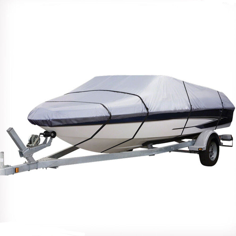 20-22 Ft Trailerable Marine Boat Cover 6.1-6.7m Rain Sun UV Half Cabin Hd