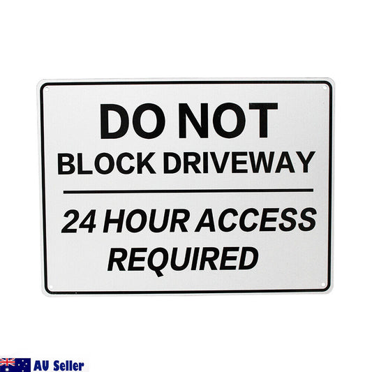 3x Warning Do Not Block Driveway 24 Hour Access Required Sign Traffic Notice