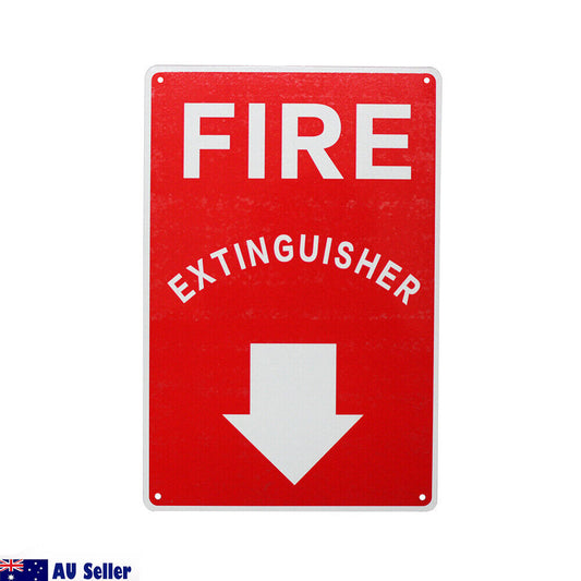 Warning Notice Fire Extinguisher Sign 200x300mm Metal Emergency Fire Safety