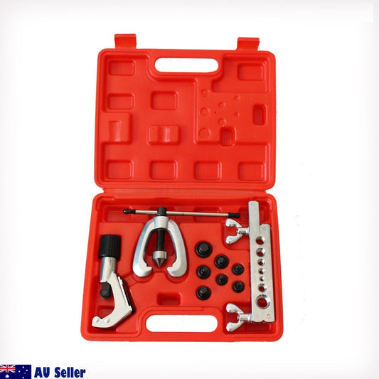 7 Die Tube Pipe Double Flaring Kit 1/4-5/8″ Plumbing Deburrer Brake Air Plumber