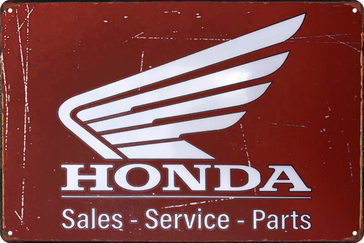 Honda Sales Service Parts Motor Tin Sign Rustic Look  Retro 20x30cm