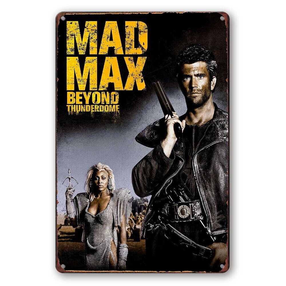 Tin Sign Mad Max Poster Beyond Thunderdome Rustic Look Decorative