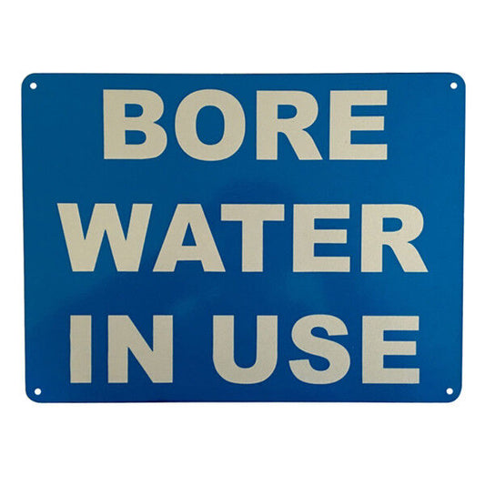 Warning Sign Bore Water In Use Save Notice 200x300mm Metal Home Garden Property