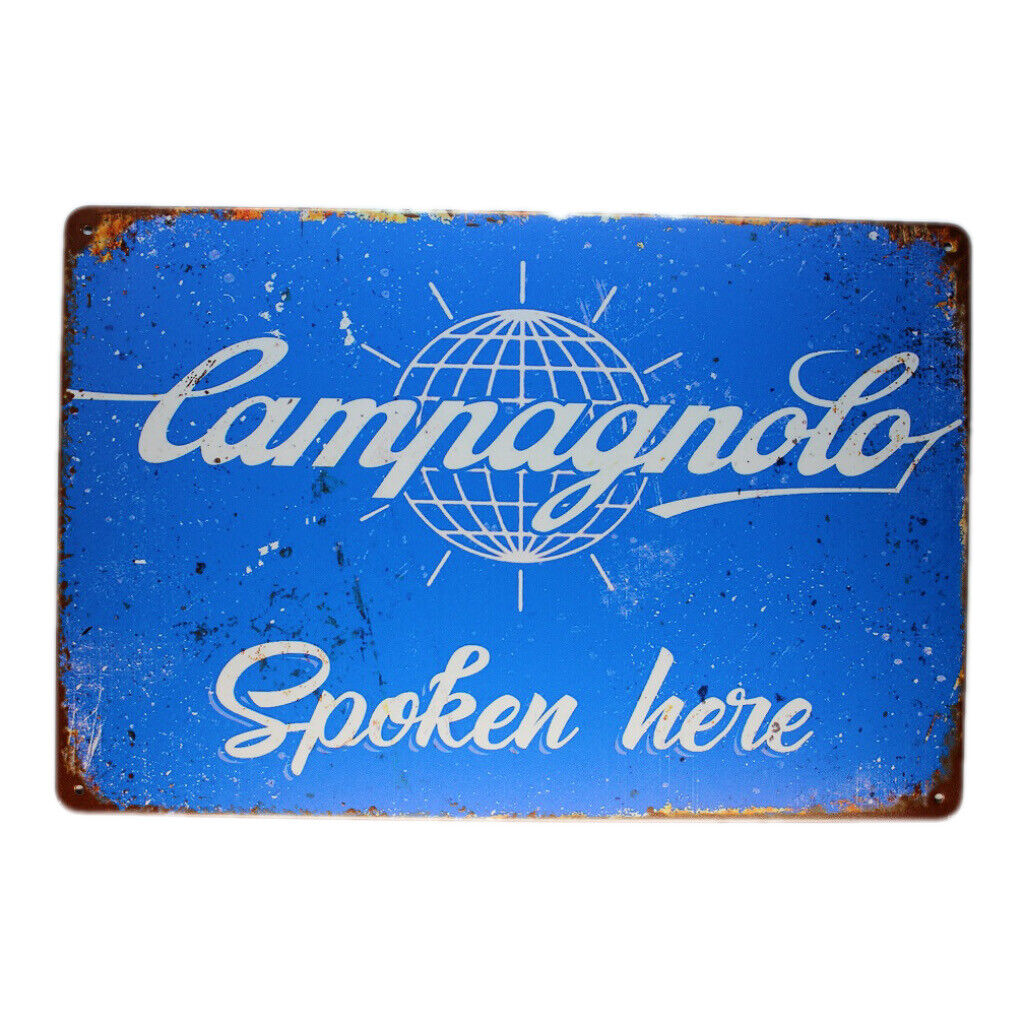 Tin Sign Lampagnolo Spoken Here Sprint Drink Bar Whisky Rustic Look