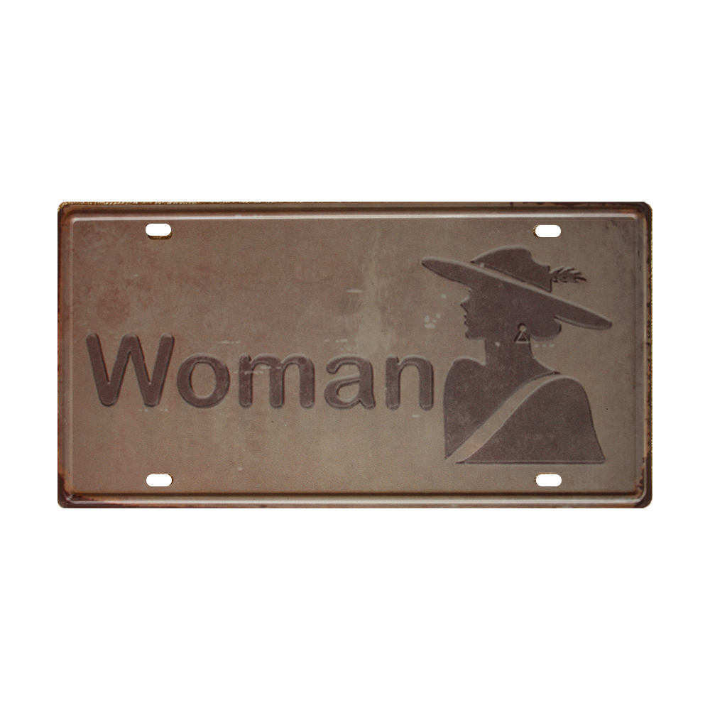 Tin Sign Woman  Metal Tin Sign Vintage Retro Man Cave 150x300mm Metal