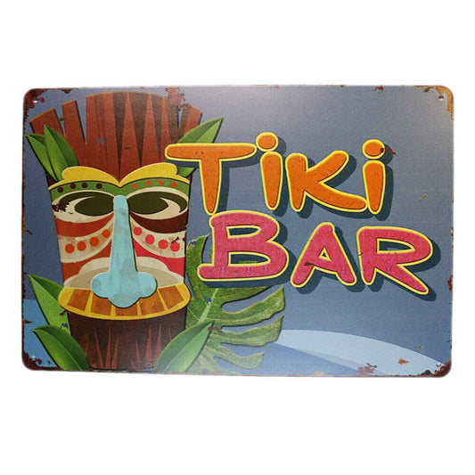 Tin Sign Tiki Bar Sprint Drink Bar Whisky Rustic Look