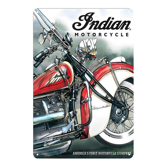 Indian Motorcycle Usa First Motor Company Tin Sign Vintage