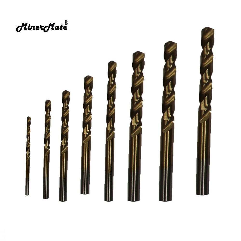 Titanium Coated Hss Twist Drill Set 3-10mm 8pcs Metric High Speed Steel Pro Qual