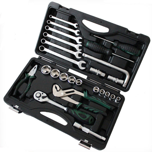 25pc Combination Socket 1/2″ Dr Spanner  Bar Plier Hammer Ratchet Wrench20003014