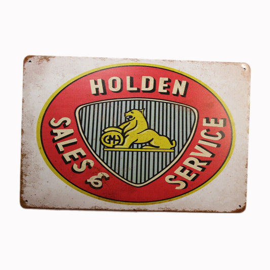 Tin Sign Holden Sales Service Sprint Drink Bar Whisky Rustic Look